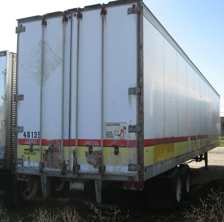 image for item 6534 1986 Fruehauf FB-9-F2-48-LLW3.0 48' dry van trailer