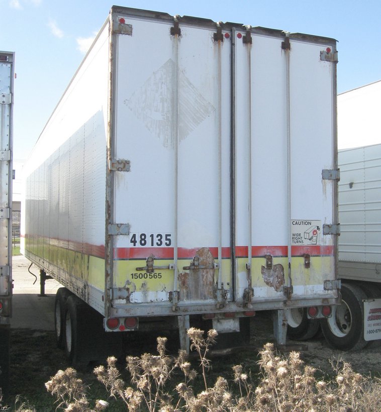 image for item 6534 1986 Fruehauf FB-9-F2-48-LLW3.0 48' dry van trailer