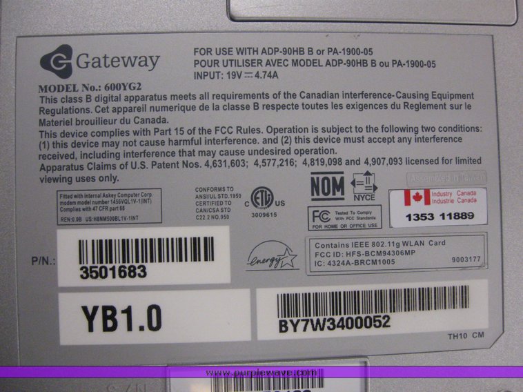 image for item 6578 (2) laptop computers