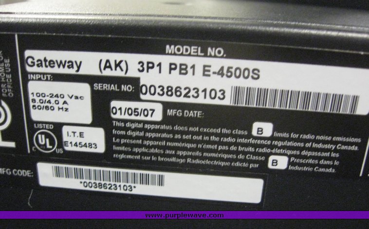 image for item 6579 Gateway computer