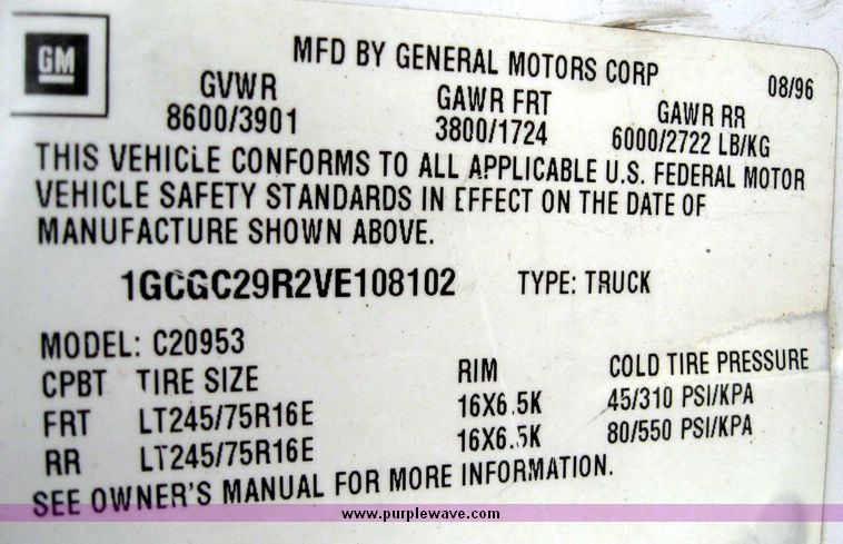 image for item 4287 1997 Chevrolet C2500