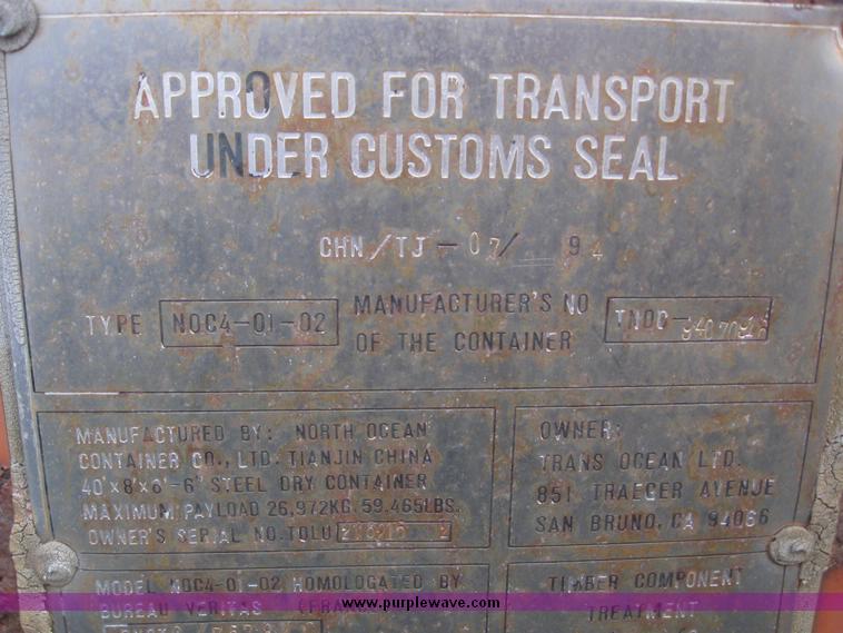 image for item 6568 40' storage container