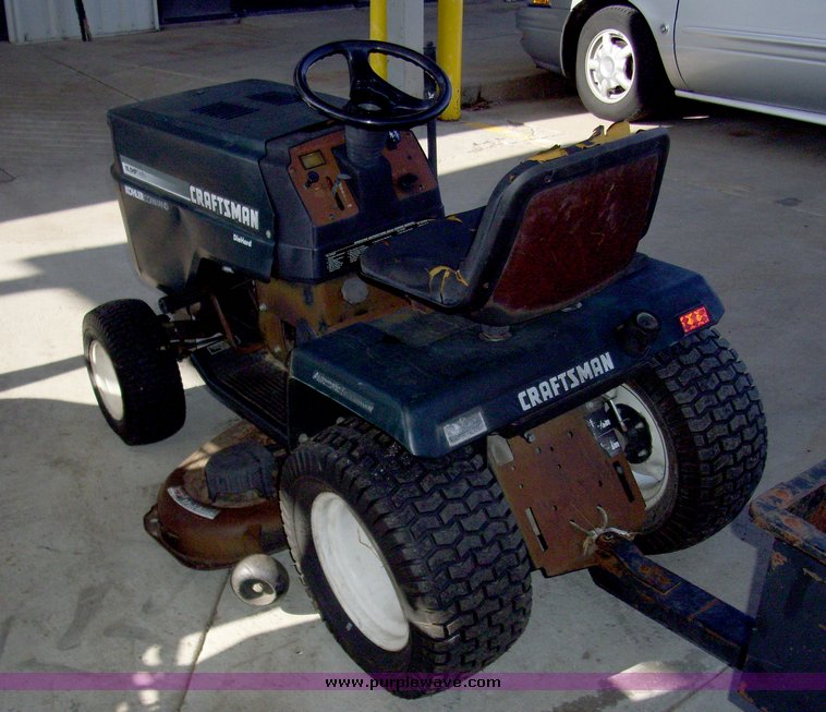 image for item 6593 Craftsman lawn mower with attachments
