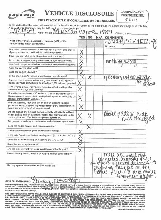 image for item 6536 1989 Nissan Maxima