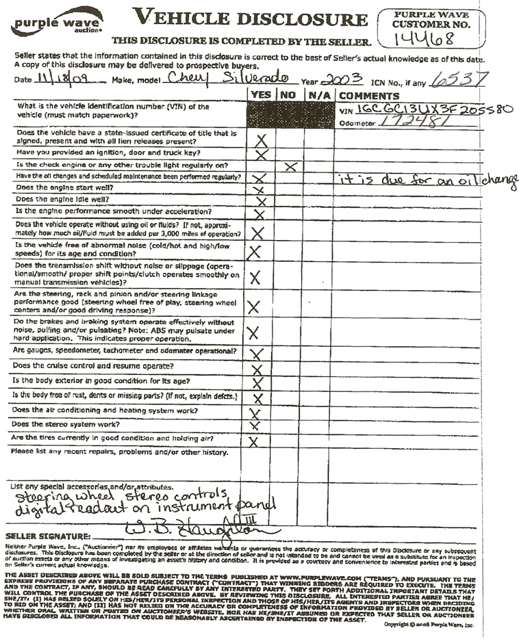 image for item 6537 2003 Chevrolet Silverado C1500HD crew cab pickup