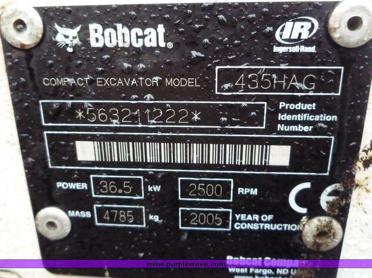 image for item 4241 2005 Bobcat 435ZHS compact excavator