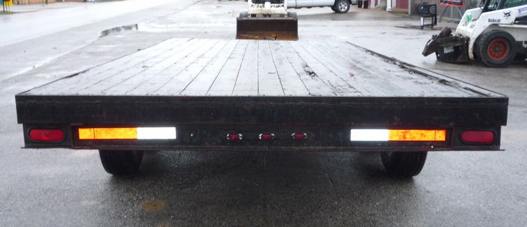 image for item 4259 16' x 7'7" shop built double axle trailer