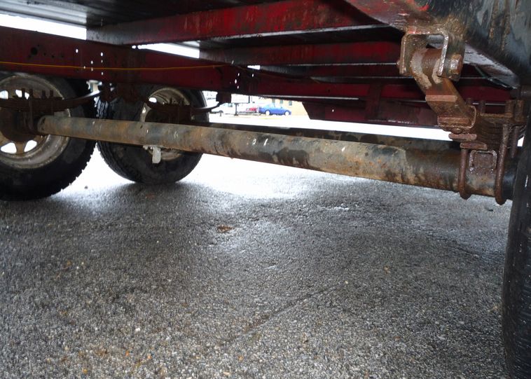 image for item 4259 16' x 7'7" shop built double axle trailer