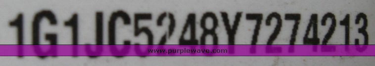 image for item 3451 2000 Chevrolet Cavalier