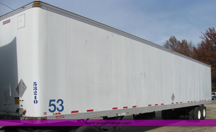 image for item 3495 1995 Fruehauf 53' enclosed trailer