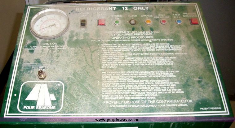 image for item 5048 Four Seasons R-12 refrigerant reclaimer