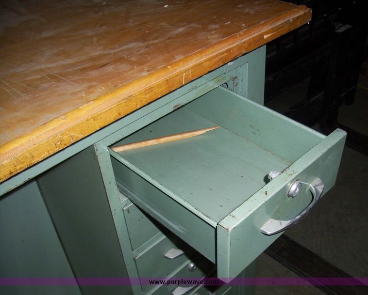 image for item 5120 Metal drafting table with wood top