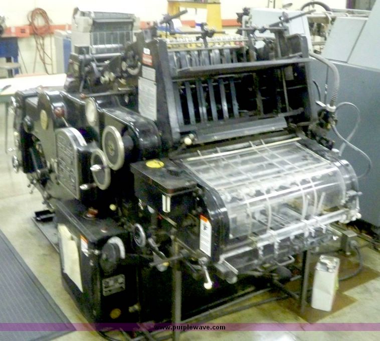image for item 7462 Heidelberg KORD 62 single color offset printing press