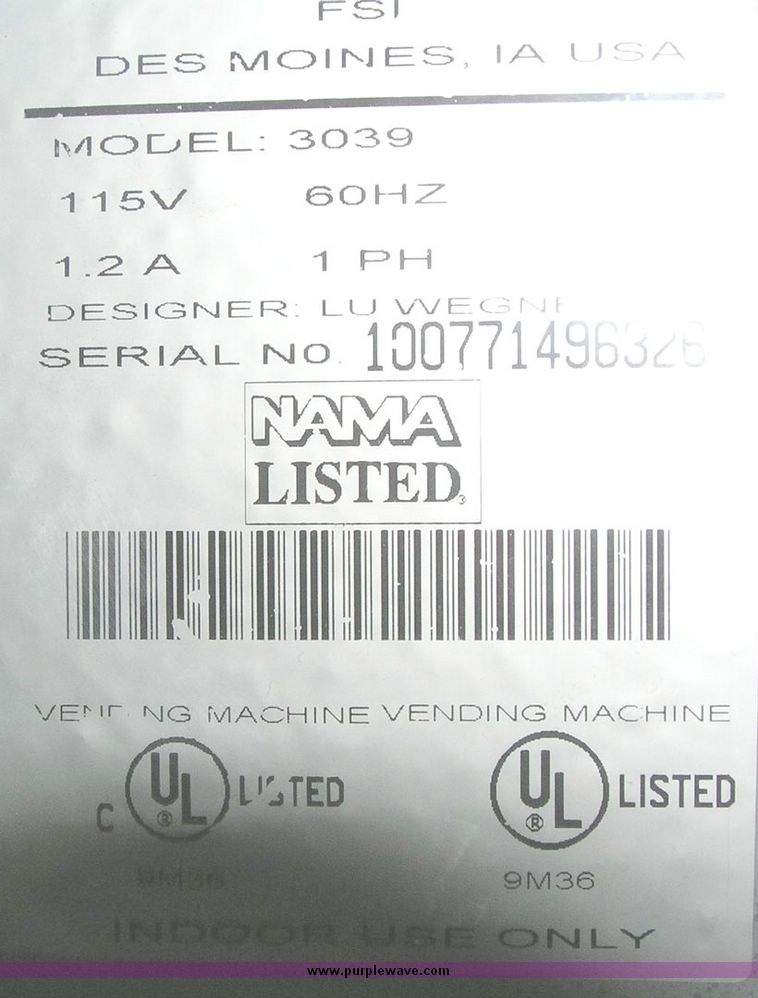 image for item 8386 Nama vending machine