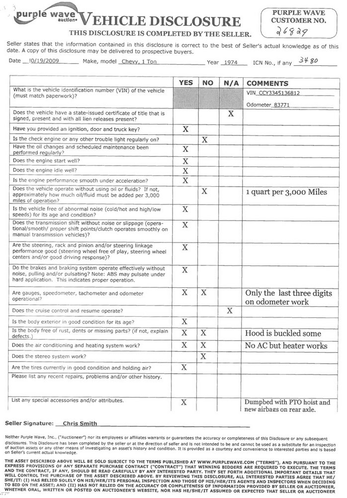image for item 3480 1974 Chevrolet 1 Ton flatbed