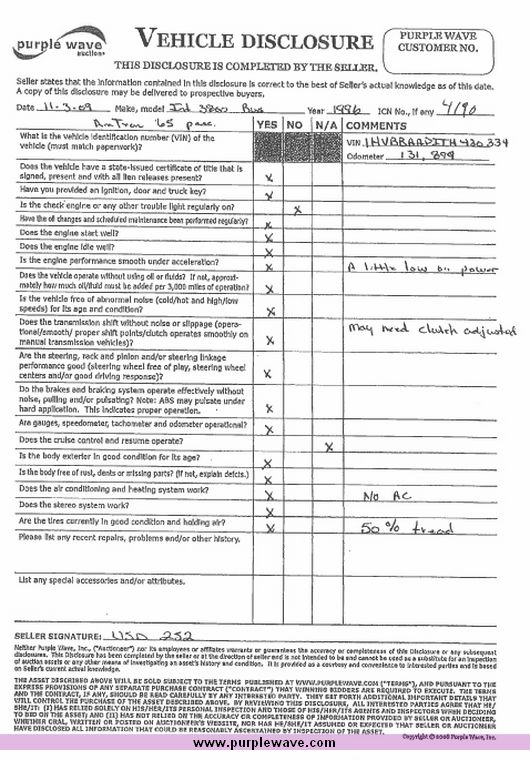 image for item 4190 1996 International 3800 65 passenger bus