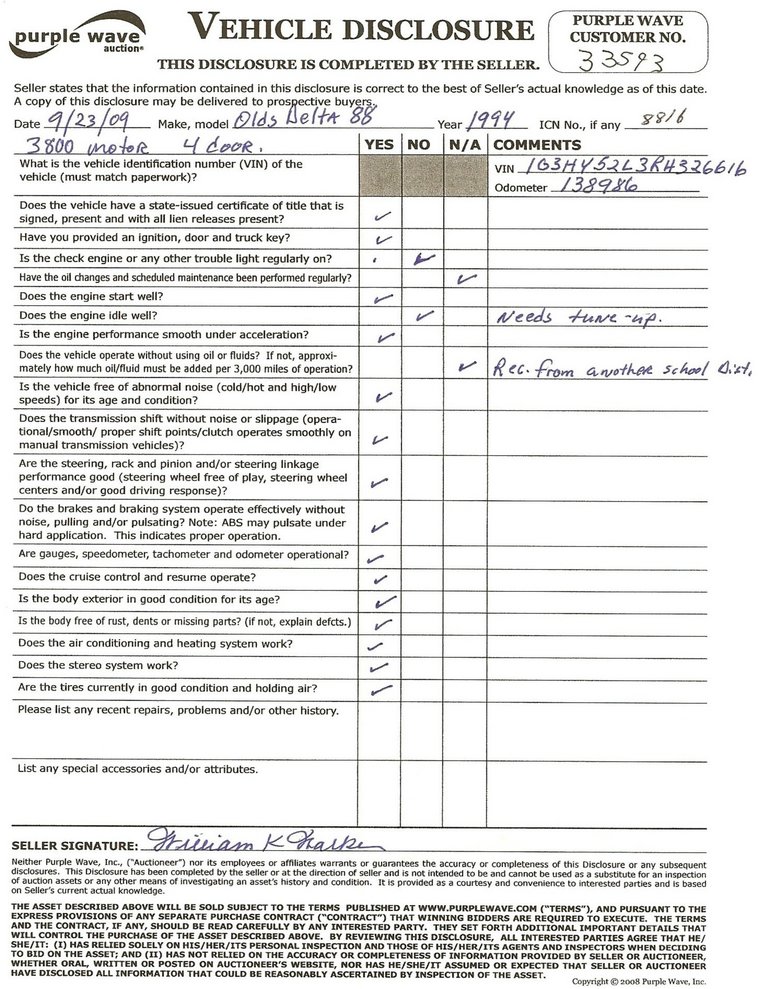 image for item 8816 1994 Oldsmobile 88 Royale LS