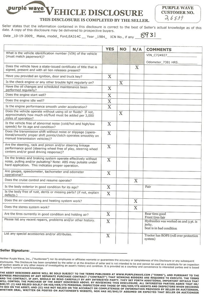 image for item 8931 1984 Ford 6610 tractor