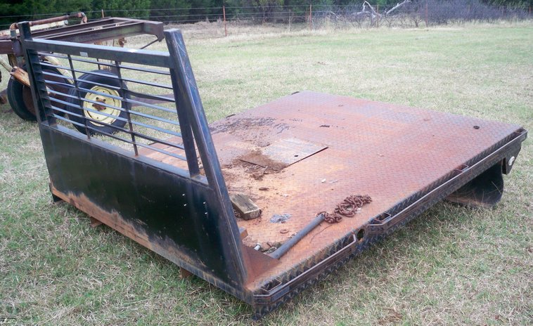 image for item 5164 7' x 8' WW steel floor flat bed