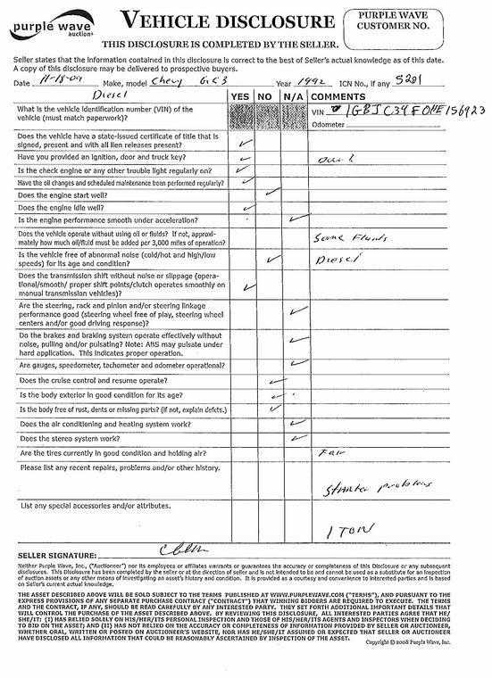 image for item 5201 1992 Chevrolet 3500 dual tire pickup