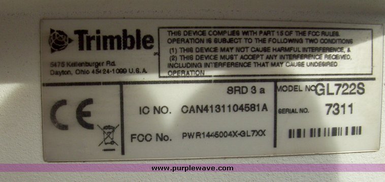 image for item 4102 Trimble Spectra GL722 precision laser