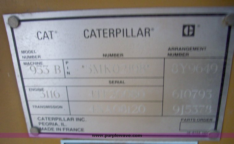 image for item 4120 1994 Caterpillar 953 crawler loader