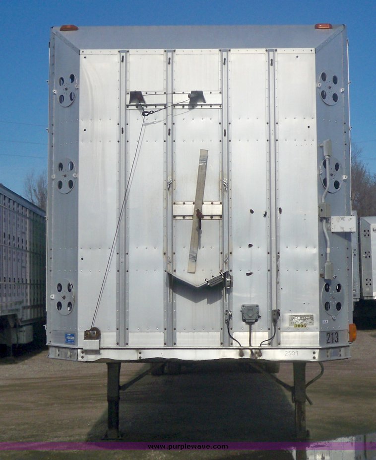 image for item 5196 1997 Barrett aluminum three deck hog semi trailer