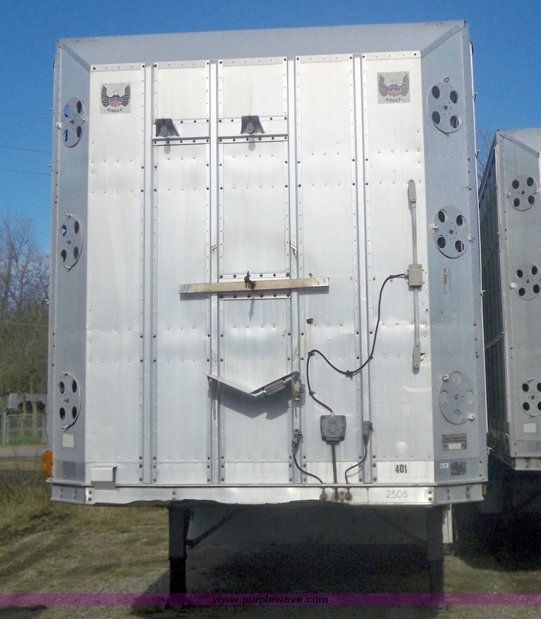 image for item 5197 1997 Barrett aluminum three deck hog semi trailers