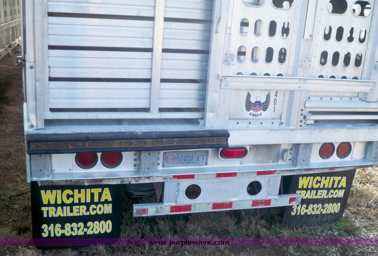 image for item 5197 1997 Barrett aluminum three deck hog semi trailers