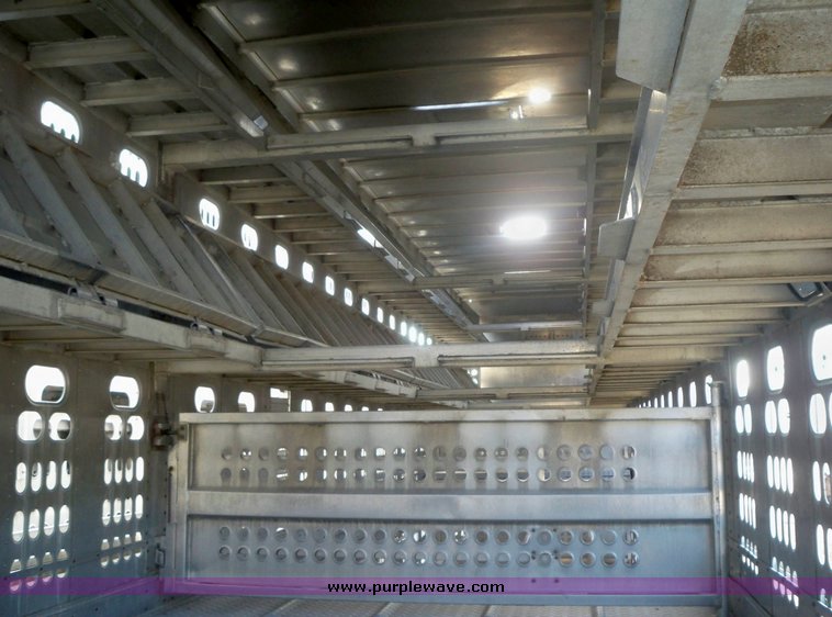 image for item 5197 1997 Barrett aluminum three deck hog semi trailers