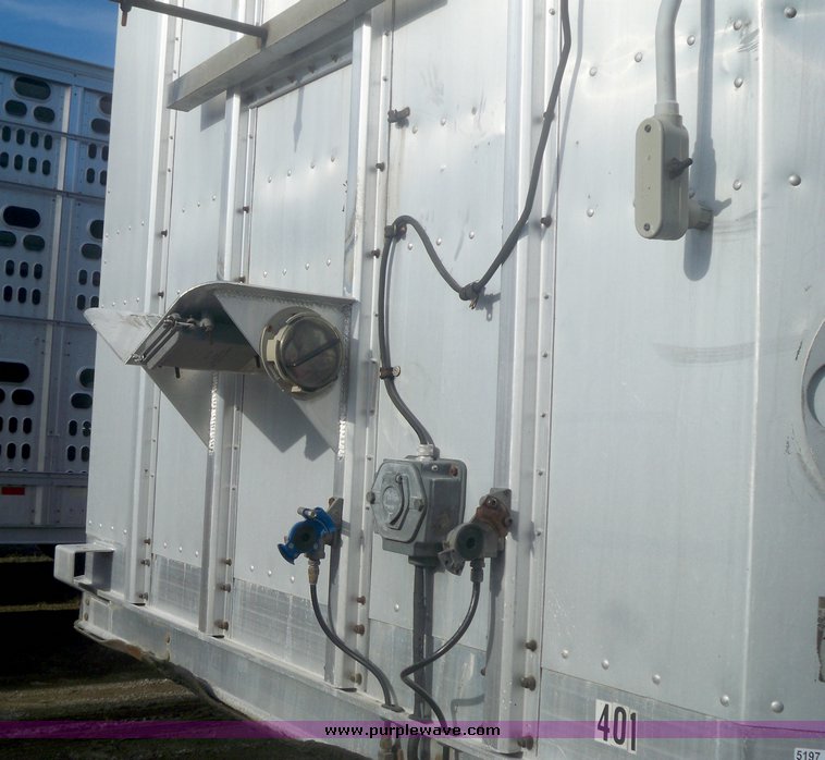 image for item 5197 1997 Barrett aluminum three deck hog semi trailers