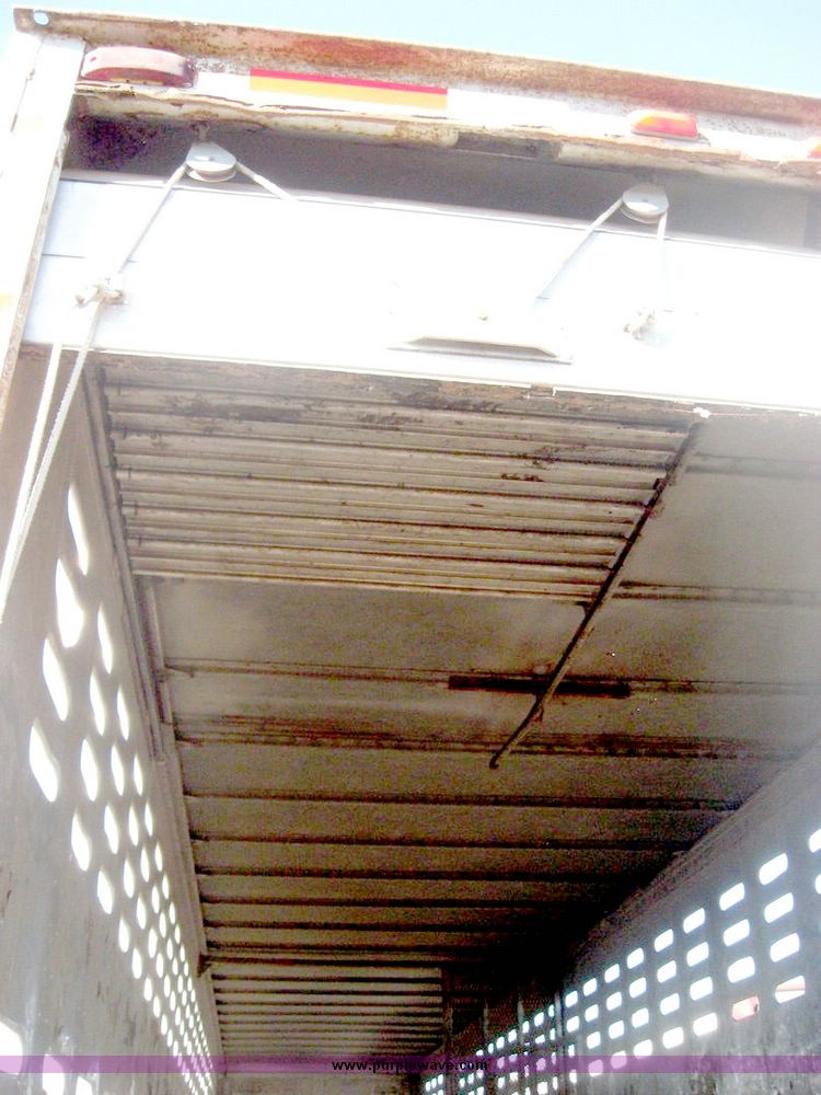 image for item 6421 1971 Hobbs 45' straight deck aluminum livestock trailer