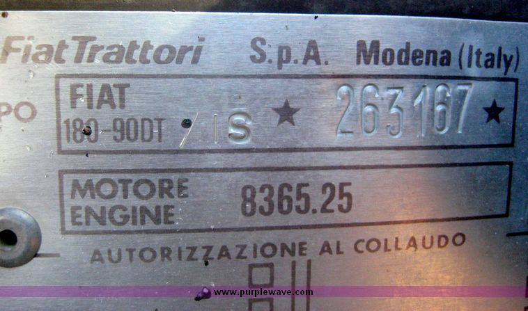 image for item 6432 1990 Fiat Hesston 180-90DT MFWD tractor