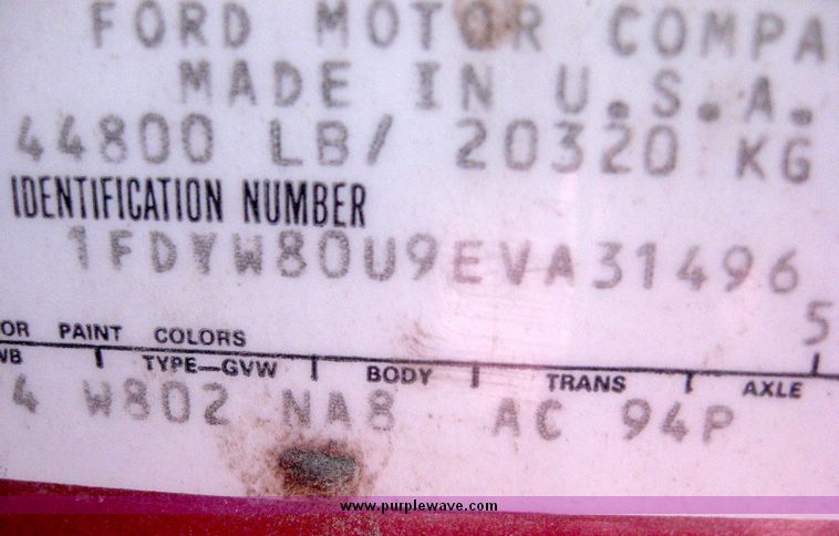 image for item 6443 1984 Ford 8000 tandem axle truck with 13" dump bed and hoist