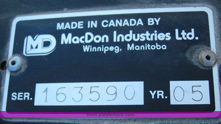 image for item 6613 2005 Mac Don 963 draper head