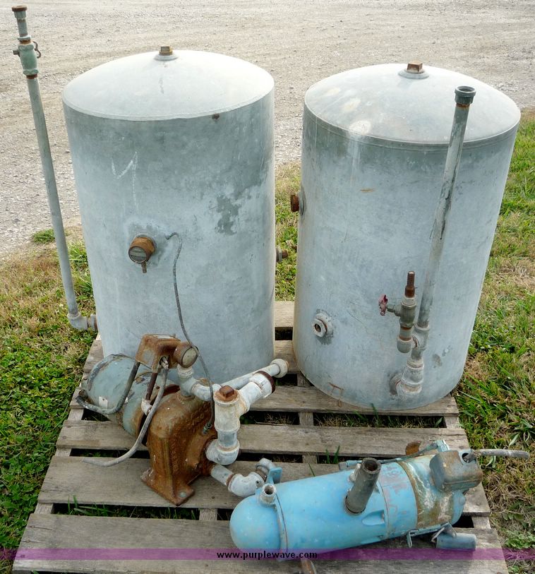 (2) 30 gallon pressure tanks and water pumps in Mound Valley, KS Item