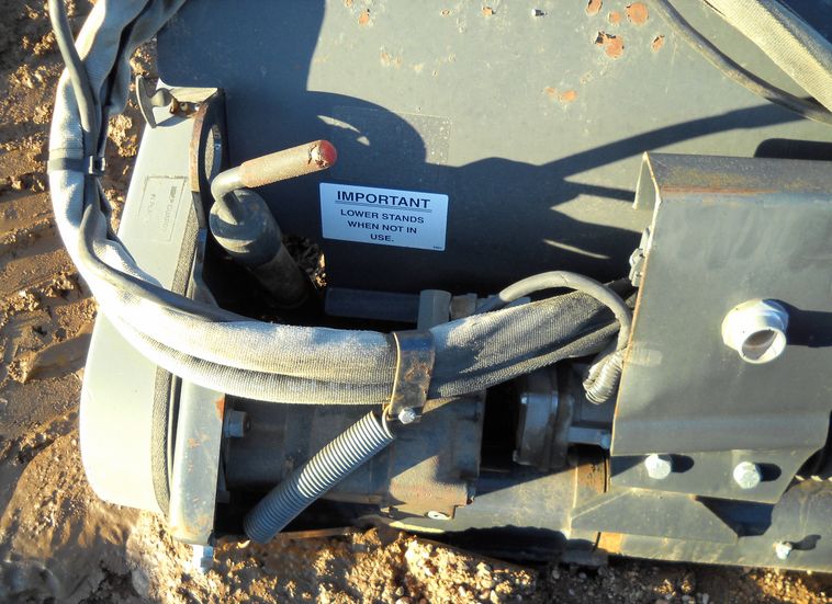 image for item 3619 Melroe/Ingersoll Rand hydraulic angle broom skid steer attachment