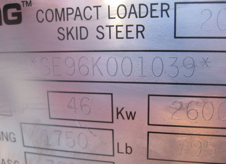 image for item 3729 1996 Mustang 2060 skid steer