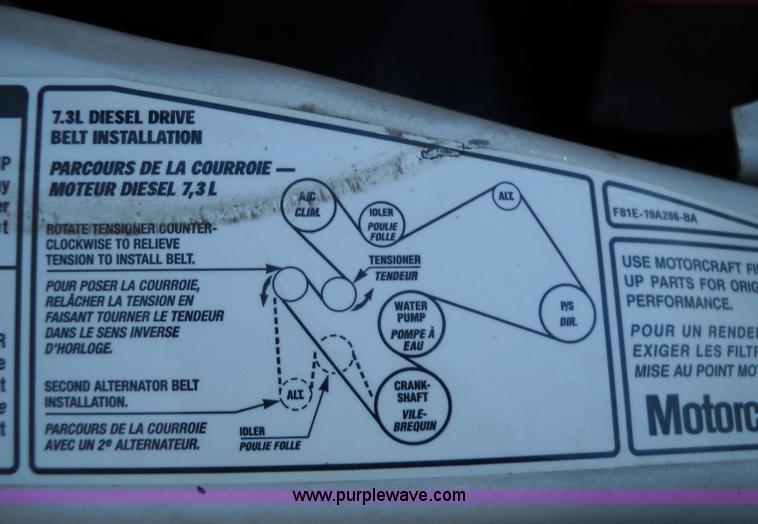 image for item 3002 2002 Ford F550 super duty one-ton pickup truck with crane