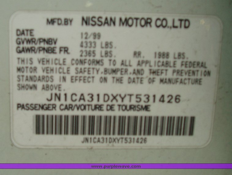 image for item 3510 2000 Nissan Maxima