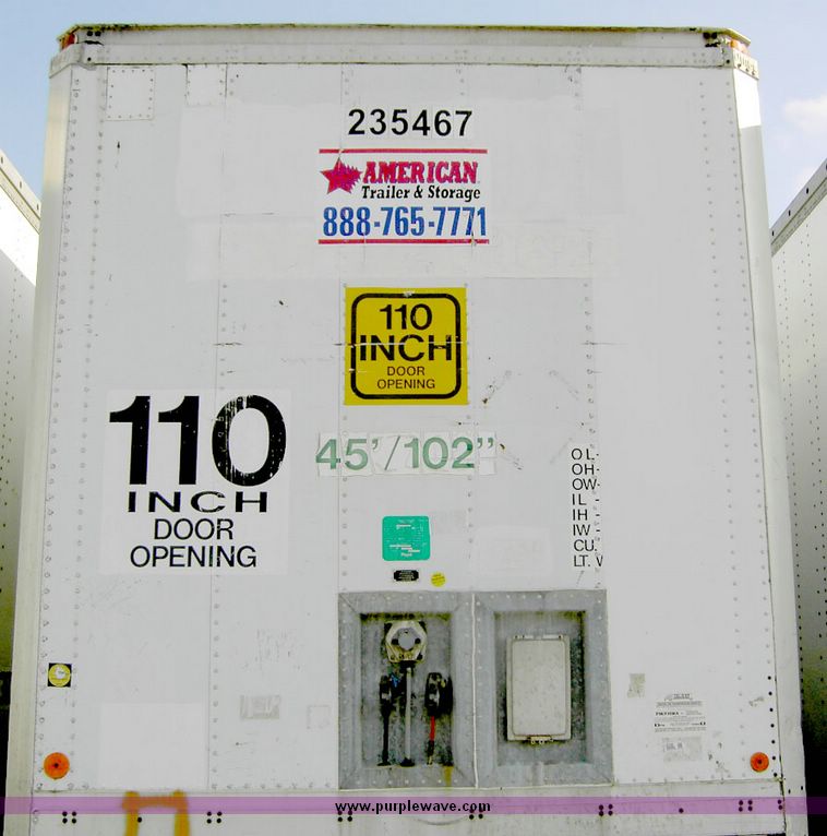 image for item 4246 1988 Pine dry van trailer