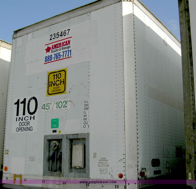 image for item 4246 1988 Pine dry van trailer