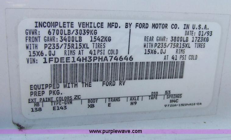 image for item 6599 1993 Ford Trans-Air Econoline E150 seven-passenger conversion van