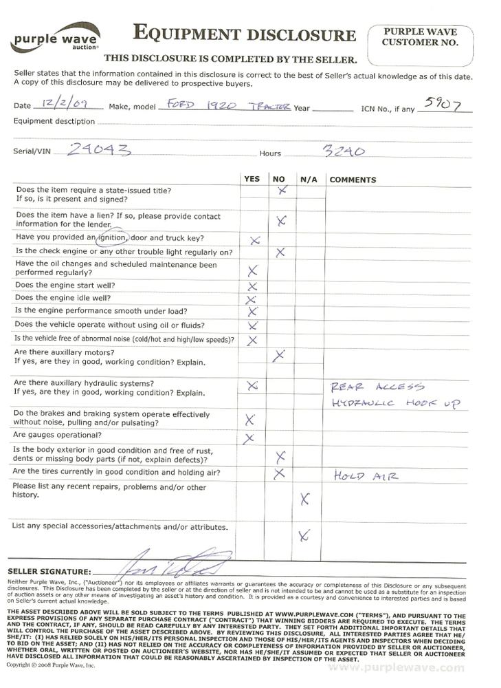 image for item 5907 1989 Ford 1920 MFWD utility tractor