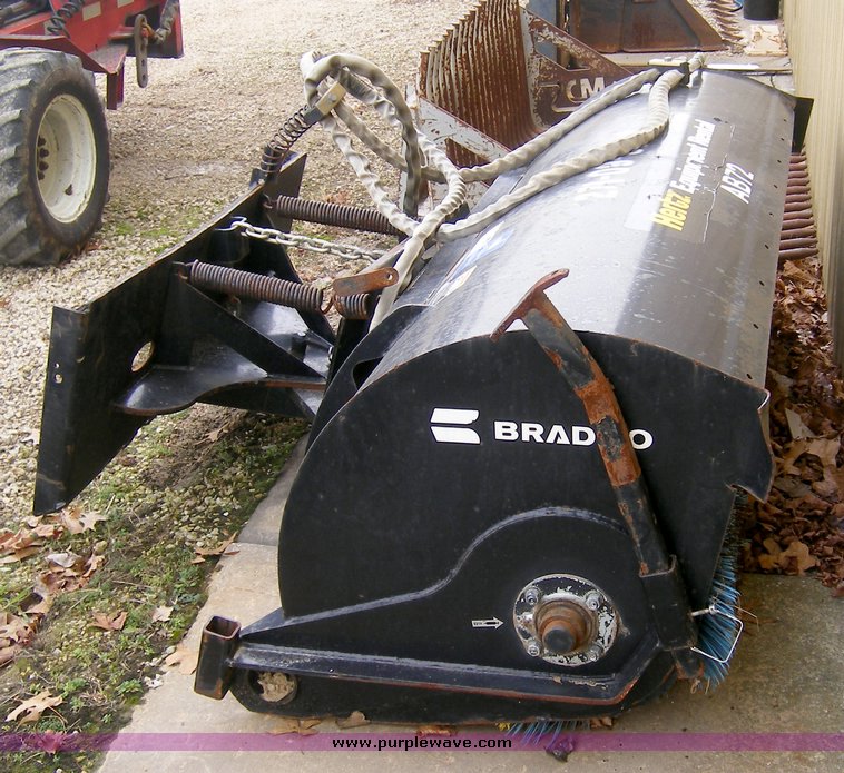image for item 1021 Bradco AB72 hydraulic broom skid steer attachment