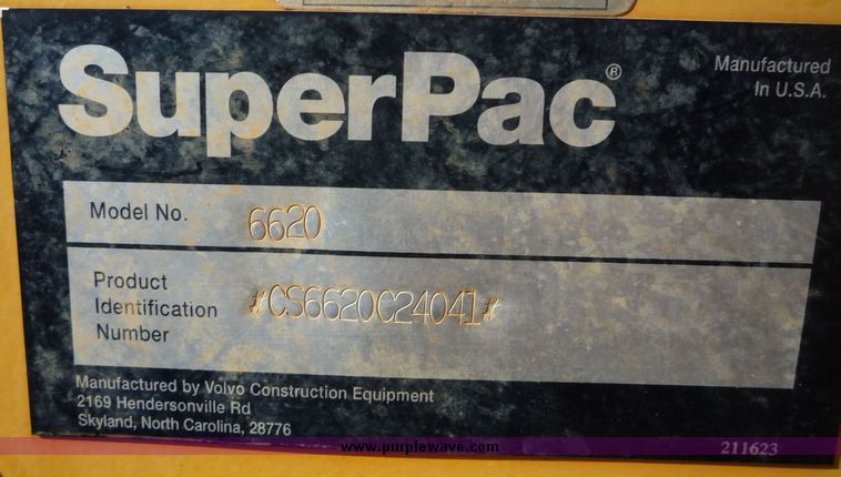 image for item 2001 2004 Superpac 6620 vibratory compactor