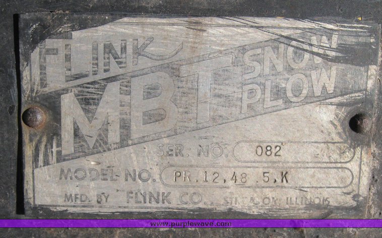 image for item 3000 Flink MBT PR.12.48.5.K truck-mount 12' snow blade