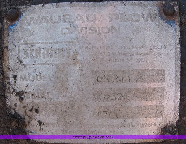 image for item 3003 Wausau L4211H truck-mount 11' snow blade