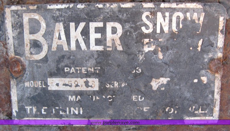 image for item 3004 Baker 459-3 truck-mount 11' snow blade