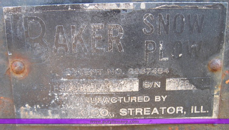 image for item 3010 Baker FSP.11.PA.44.B truck mount 11' snow blade